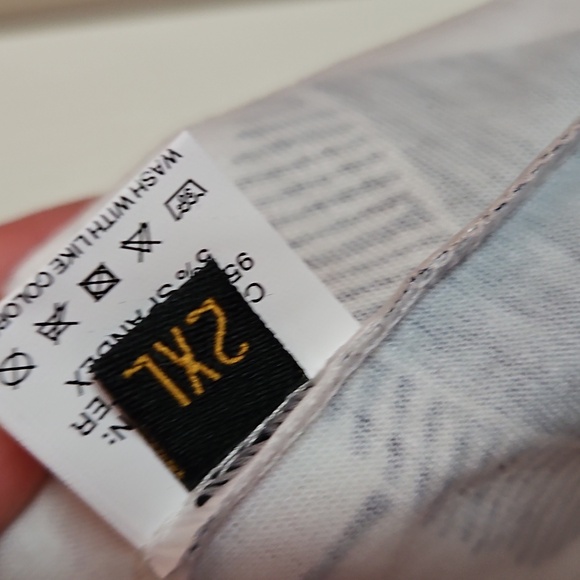 Flower Print 3/4 Sleeves V-Neck Top 2XL - Picture 2 of 5